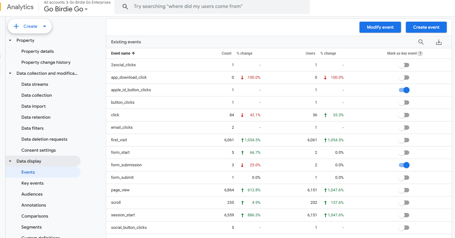 Go Birdie Go Webflow Tracking: GA4 and GTM image 3
