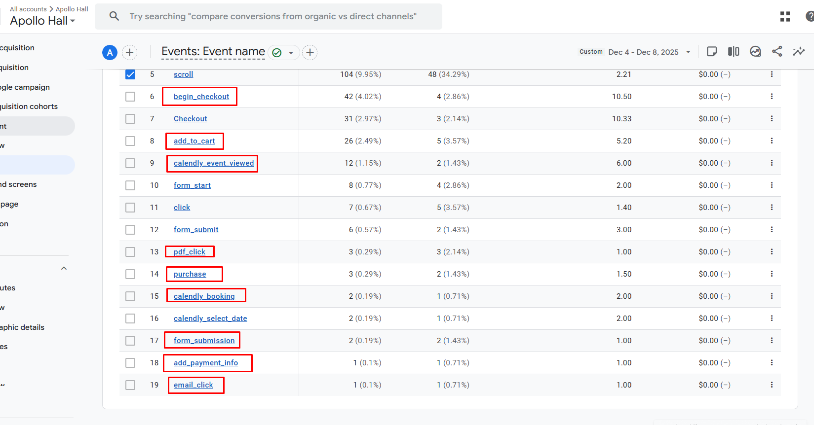 Apollo Hall Booking Tracking: GA4 and Google Ads image 2